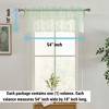HLC.ME Isabella Floral Rod Pocket Lace Sheer Short Valance for Small Windows, Kitchen and Bathroom - 2 of 4