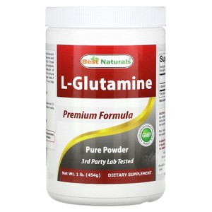 Best Naturals L-Glutamine Powder - 1 Pound - 100% Pure and Free Form - Glutamine Recovery Powder - Clinically Proven Recovery Aid for Men and Women - 1 of 2