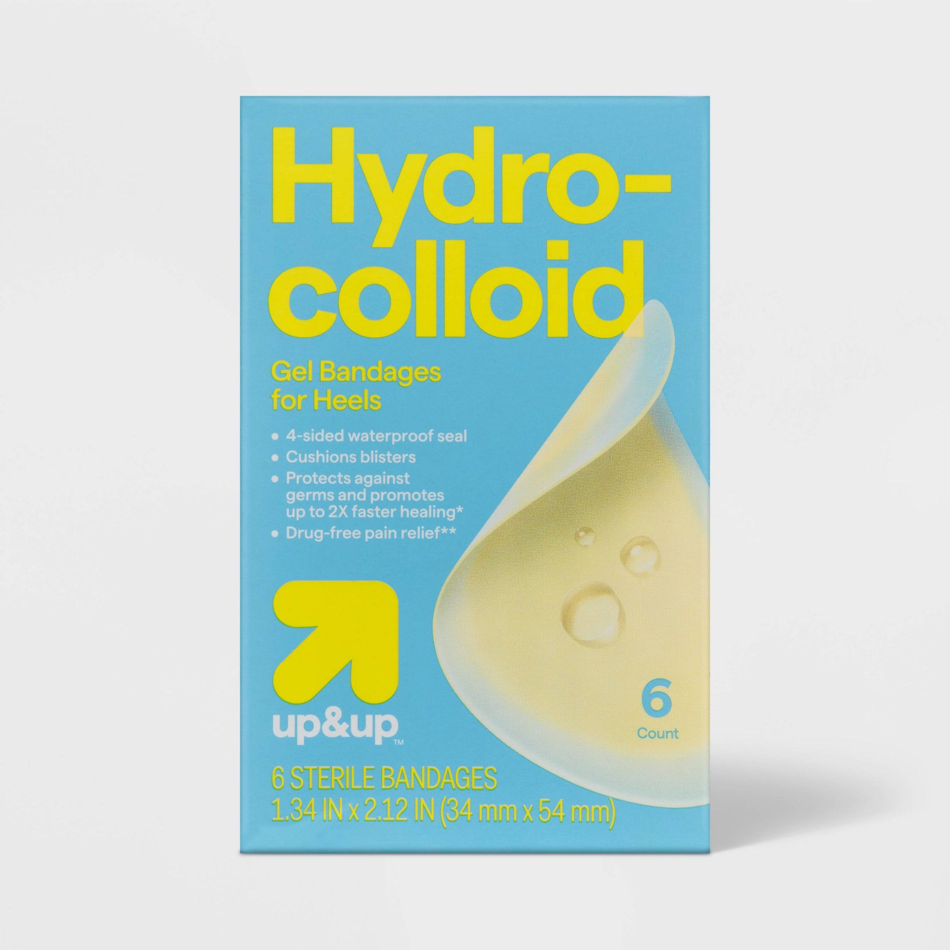 Hydrocolloid Gel Bandages for Heels - 6ct - up&up™