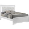 TiramisuBest Modern Upholstered Twin Bed w/ LED Headboard & Wood, 80x42x53 inches, 55 lbs, White - 4 of 4