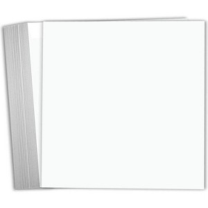 Hamilco White Cardstock Scrapbook Paper 12x12 65lb Card Stock – 25 Pack - 1 of 4