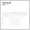 Anybear 35.98 inch Round Black Coffee Table with Cylindrical Leg - 4 of 4