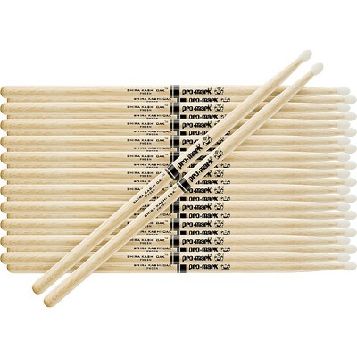 Promark 12-Pair Japanese White Oak Drumsticks Nylon 7A