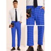 INSPIRE CHIC Men's Plaid Pattern Colorful Checked Dress Pants - 4 of 4