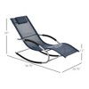 PAGED Outdoor Patio Lounge Chair, Zero Gravity Rocking Chair Lawn Chairs with Detachable Pillow for Patio, Poolside, Beach, Lawn - 2 of 4