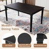 6 Piece Dining Table Set for 6, Classic Dining Set Kitchen Table Set with 4 Upholstered Chairs & Bench, Retro & Farmhouse - ModernLuxe - 4 of 4