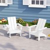 WestinTrends Ashore Kids Outdoor HDPE Plastic Modern Adirondack Patio Chairs with Cup Holders (Set of 2) - 2 of 4