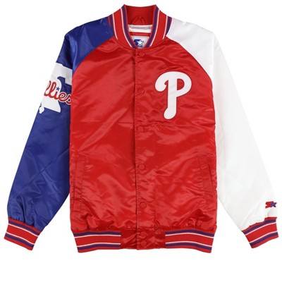 STARTER Mens Phillies Satin Varsity Jacket