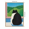 Amanti Art Fat Cat Looking out the Window by Little Dean Framed Canvas Wall Art - 3 of 4