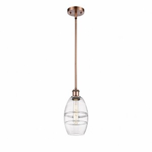 Vaz - 1 Light Stem Hung Mini Pendant In Industrial Style-8.13 Inches Tall and 5.88 Inches Wide - 1 of 1