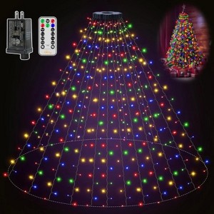 Ollny 400 LED 16 strings Multicolor Christmas Tree Lights (Green Cable, Plug in, 8 Modes) - 1 of 4