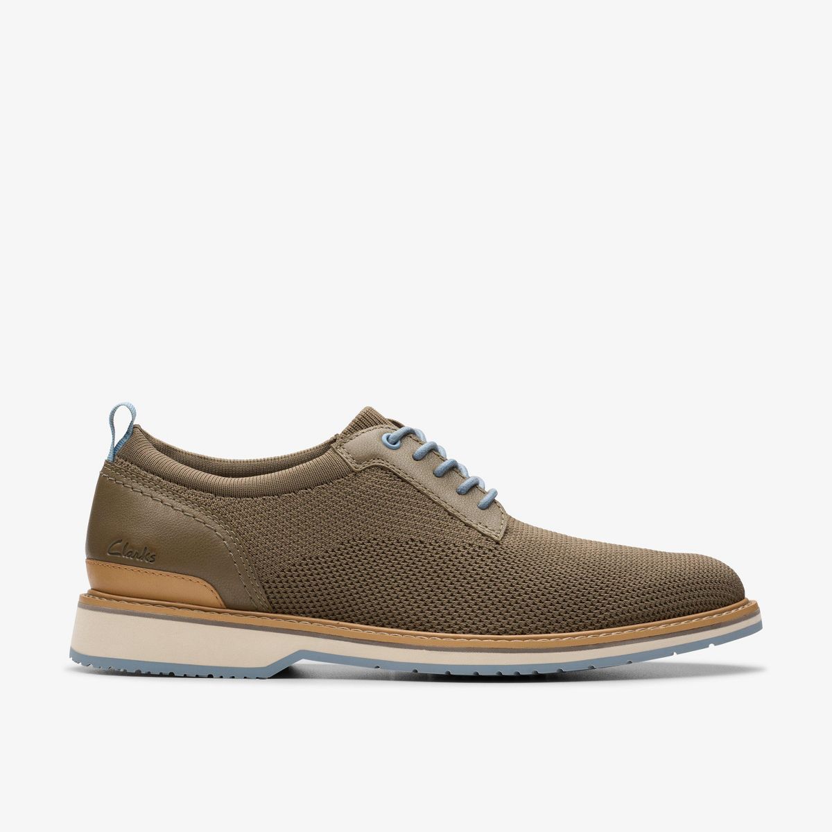 Clarks Mens Monahan Knit Grey Knit Shoes