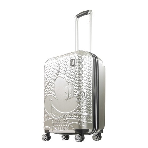 Ful Disney Textured Mickey Mouse 26in Hard Sided Rolling Luggage Silver Target