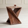 Coast to Coast Accents Rustic Solid Sheesham Wood Square Accent Table 16" Brown for Living Room Bedroom Bedside Entryway House - 2 of 4