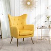 NicBex Velvet Accent Chair,Upholstered Living Room Chairs with Mid-Height Tufted Backrest and Gold Metal Legs,Accent Chairs for Living Room - 2 of 4