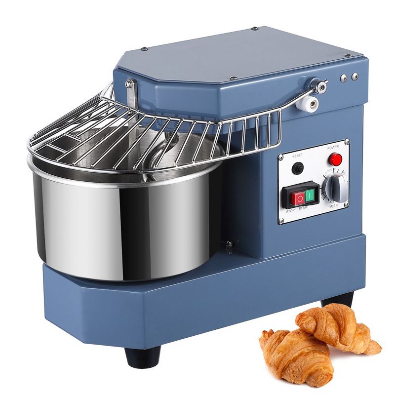 Commercial 110V Dough Mixer, 8Qt Capacity, 450W Dual Rotating Dough Kneading Machine with Stainless Steel Bowl, Safety Shield, 1 of 8