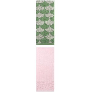 REGALWOVEN Cotton Geometric Absorbent Soft Decorative Hand Towel for Bathroom Hand Face Gym Spa 14" x 30"/13" x 29" 2 Pcs - 1 of 4
