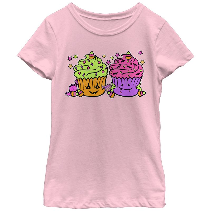 Girl's Lost Gods Halloween Cupcakes T-Shirt, 1 of 4