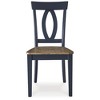 Signature Design by Ashley Landocken Casual Dining Chair with Contoured Seat, Set of 2, Blue & Brown - 3 of 4