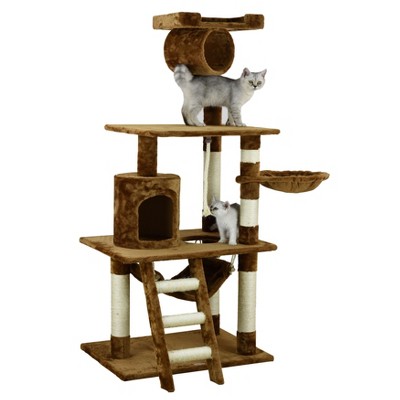 Go Pet Club 62" Classic Cat Tree with Sisal Covered Posts F67