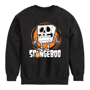Boys' - SpongeBob SquarePants - Spongeboo Graphic Long Sleeve Fleece Sweatshirt - 1 of 4