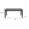 HomeRoots 66" Dark Gray Faux Marble and Wood Dining Table - 3 of 4