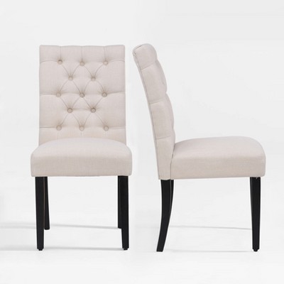 WestinTrends  Upholstered Button Tufted Dining Side Chair (Set of 2)