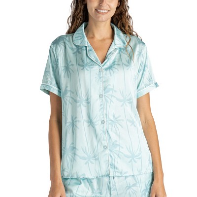 Hello Mello Womens Beauty Sleep Satin Pajama Top