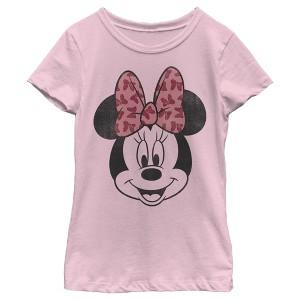 Girl's Disney Minnie Face Crop T-Shirt - 1 of 4