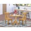 Antique Kitchen Table Set - 3 Piece Dining Table & Chairs - Small Space Dining Room Furniture - 2 of 4