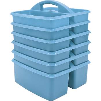 Teacher Created Resources® Light Blue Plastic Storage Caddy, Pack of 6
