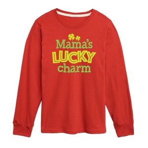 Boys' - Instant Message - St. Patrick's Day Mama's Lucky Charm Long Sleeve Graphic T-Shirt - 1 of 4
