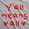 Womens Funny T Shirts Yall Means All Cute Loving Graphic Tee For Ladies - Crazy Dog Women's T Shirt - 2 of 4