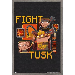 Trends International Minecraft: Legends - Fight Tusk & Hoof Framed Wall Poster Prints - 1 of 4