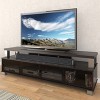 Sonax Bromley 2 Tier Ravenwood TV Stand for TVs up to 80" Black: Modern Media Console with Cable Management - 3 of 4
