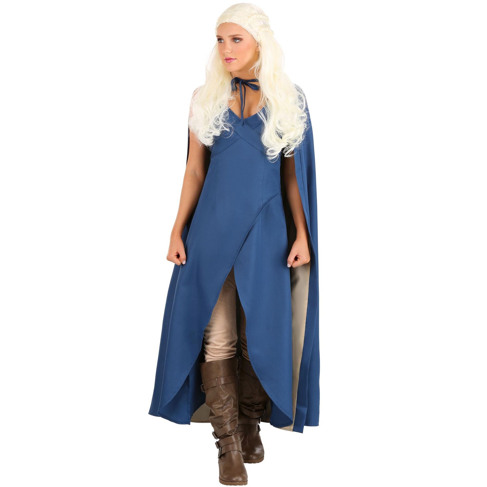 HalloweenCostumes.com Women's Fiery Queen Costume, Blue Dragon Queen Character Outfit for Halloween