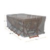 Summerset Shield Platinum 3-Layer Polyester Water Resistant Outdoor Dining Set Cover - Grey Melange - 2 of 4
