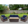 Courtyard Casual Tivoli  4 pc Sofa  Set  Set Includes:  One Loveseat, One Coffee Table & Two Club Chairs - 2 of 4