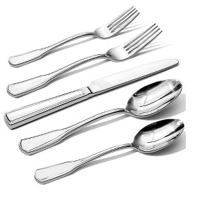 Aoibox 60-Piece Silverware Set, 18/10 Stainless Steel Flatware for 12, Mirror Finish Cutlery Set, Dishwasher Safe Utensils for Home & Restaurant - 1 of 4