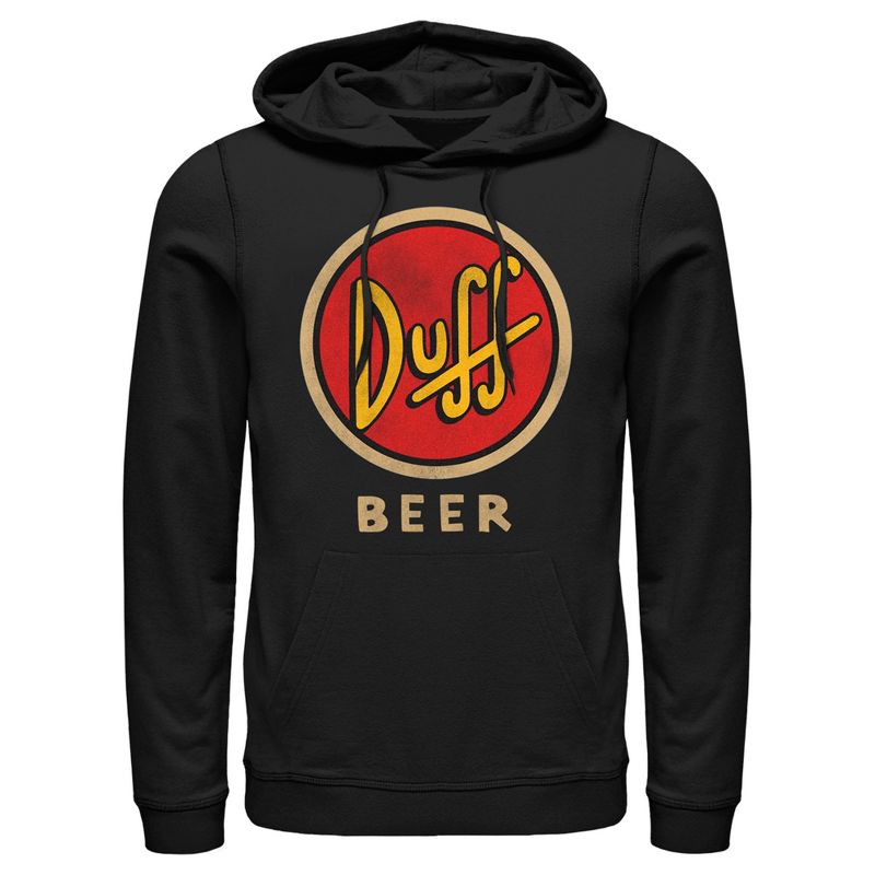 Men's The Simpsons Duff Classic Beer Logo Pull Over Hoodie, 1 of 5
