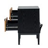 Murah Modern 25"Tall 2-Drawer Nightstand with Charging Station and Adjustable Legs Set of 2| HULALA HOME - image 3 of 4