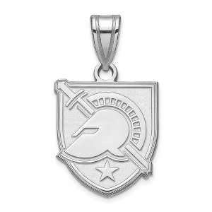 Black Bow Jewelry 14k White Gold U.S. Military Academy Black Knights NCAA Medium Pendant - 1 of 3