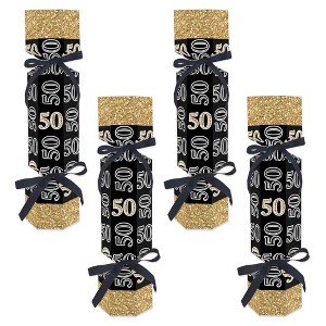 Big Dot of Happiness Adult 50th Birthday - Gold - No Snap Birthday Party Table Favors - DIY Cracker Boxes - Set of 12 - 1 of 4