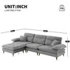 NicBex Convertible Sectional Sofa 4 Seat Tufted Couch Set, L-Shaped Sofa with Cloud Chenille Fabric,Movable Ottoman for Living Room, 3 Colors - 3 of 4