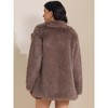 INSPIRE CHIC Women's Faux Fur Fluffy Long Sleeve Lapel Winter Outerwear Coat - 4 of 4