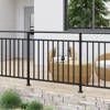 Galvanized Steel Corner Metal Fence Post with Flange and Post Cap (2 pack) - 4 of 4