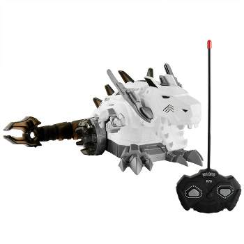 Vivitar Robo RC Monster Dino with 2 Way Remote and Fire Breathing Action in White