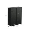 Shoe Cabinet, 6-Tier Shoe Cabinet With Adjustable Shelves And 2 Marble Pattern Design Sliding Doors, Storage Rack For Hallway Closet Living Room - 4 of 4