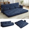 Mjkone Muti-Functional Folding Futon Sofa Bed Floor Sofa Bed，3-Seater Lazy Sofa with Pillows,6 Position Adjustable Backrest - 4 of 4