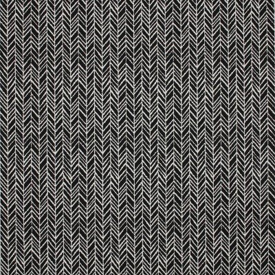 Black and Off-White Herringbone Outdoor/Indoor Square Throw Pillows Set